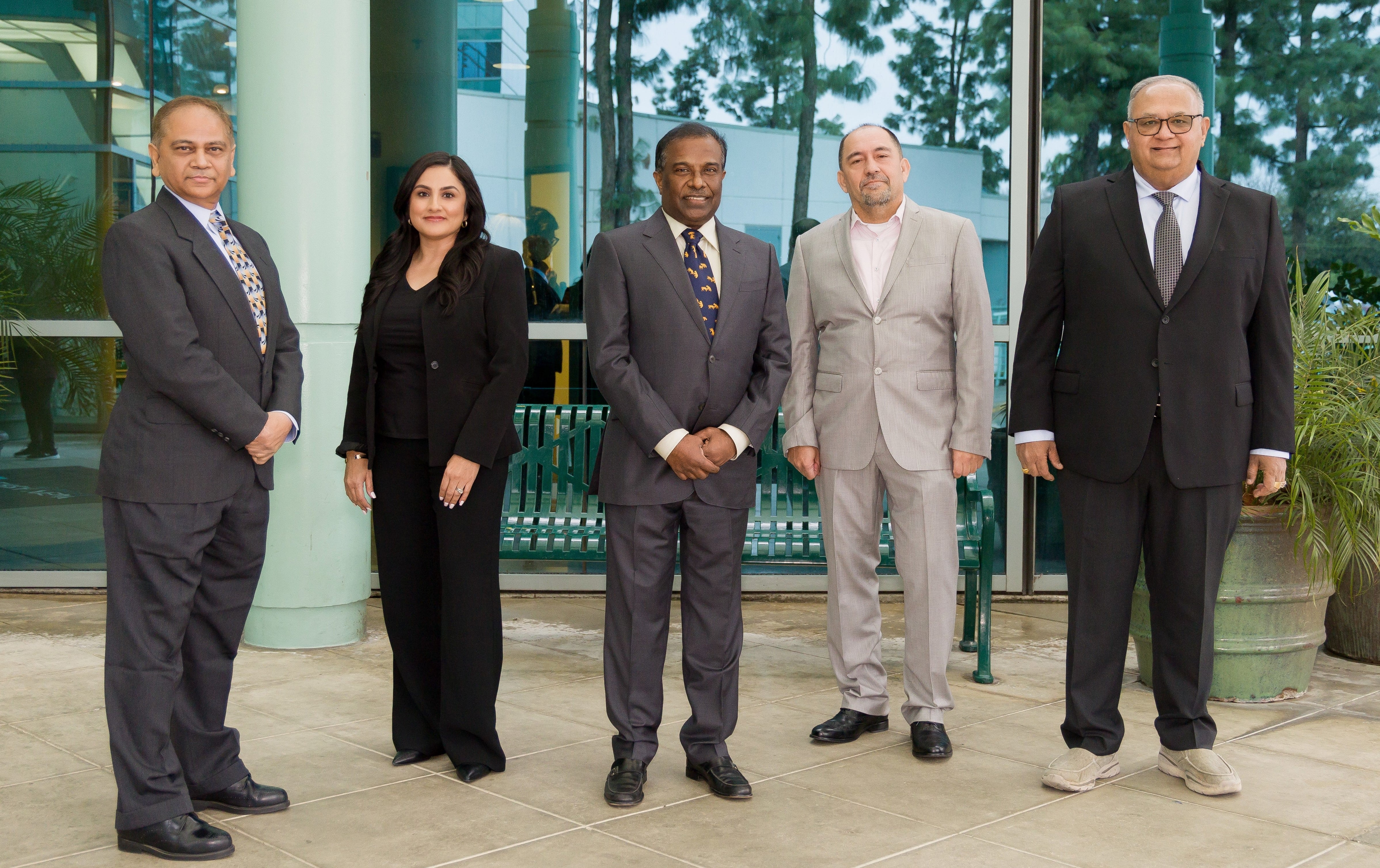 Sierra View Local Healthcare District Board of Directors (Pictured Left to Right): Hans Kashyup, Areli Martinez, Dr. Bindsagar Reddy, Liberty Lomeli, and Dr. Gaurang Pandya.